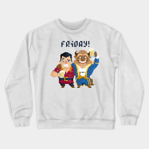 Beast and Gaston Crewneck Sweatshirt by YayPixel